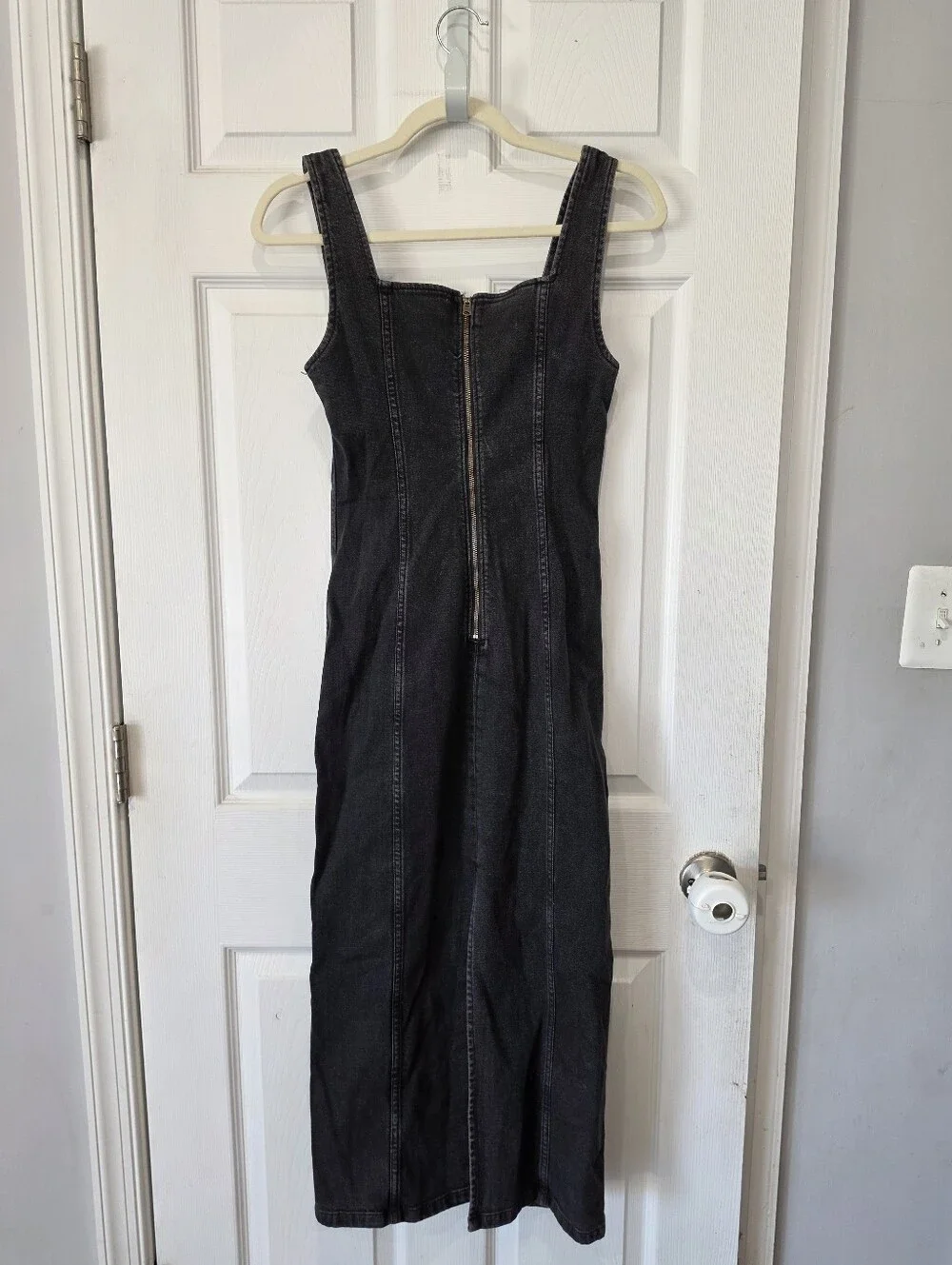 ​Abercrombie & Fitch Black Denim Mid Dress Size XS Tall NWT
